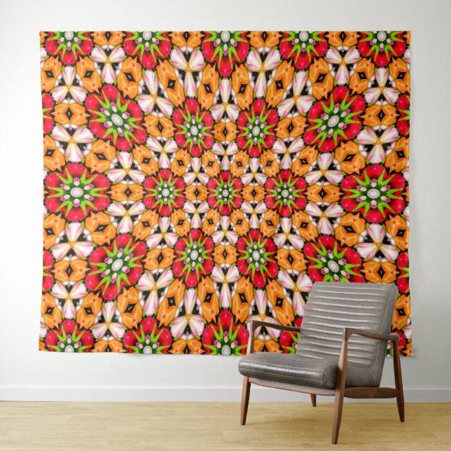 Tenture Tulips Bouquet Motif (En situation (horizontale))