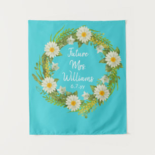 Tenture Turquoise Future Mme Backdrop Daisy Fête des marié
