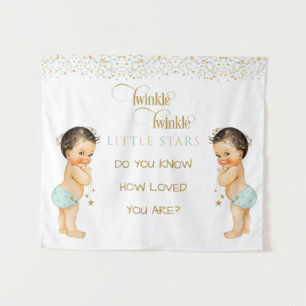 Tenture Twinkle Little Star Baby Twin Boys