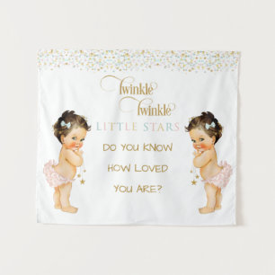 Tenture Twinkle Little Star Baby Twin Girls