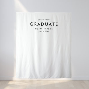 Tenture Typographie chic Diplômé Diplôme d'études avec pho