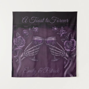 Tenture Un Amour, Design de Mariage Gothique au Plum