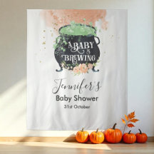 un bébé se prépare Fond pour Baby Shower Halloween