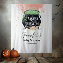 un bébé se prépare Fond pour Baby Shower Halloween