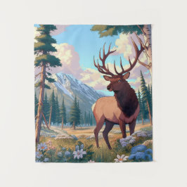 Tenture Un cerf en pleine nature