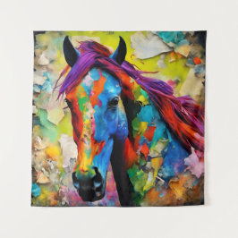Tenture Un Cheval Très Coloré