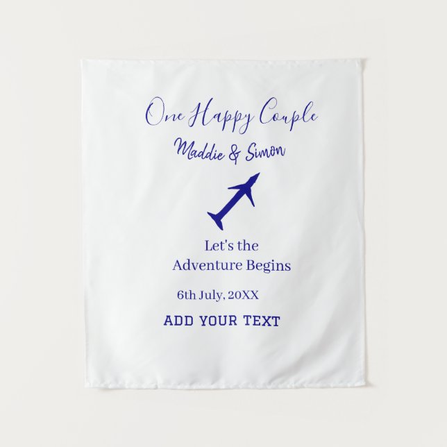 Tenture Un couple heureux, que l'aventure du mariage comme (Devant)