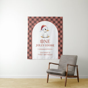 Tenture Un joyeux oie personnalisé pour un premier anniver
