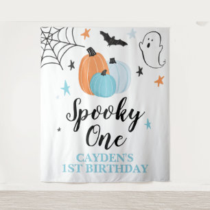 Tenture Un joyeux premier anniversaire Halloween Citrouill