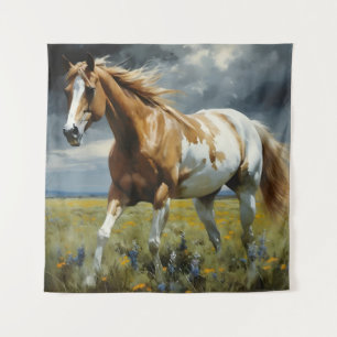 Tenture Un magnifique cheval Pinto dans le pré