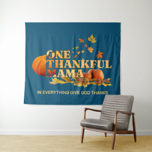Tenture UN MERCI MAMA MOM élégant Thanksgiving