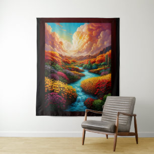 Tenture Un paysage d'Imaginaire à couper le souffle Art IA