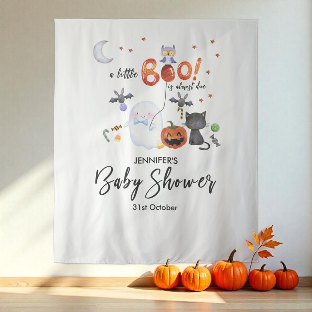 Tenture Un petit Baby shower d'Halloween Boo en toile de f (Créateur téléchargé)