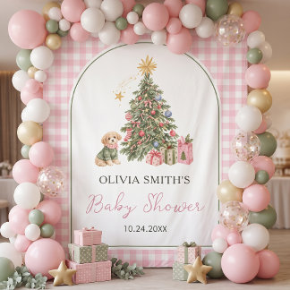Tenture Une Baby Shower pour un Joyeux Petit Noël