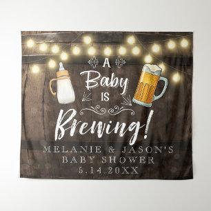 Tenture Une Baby Shower Un Bébé Est En Train De Brasser