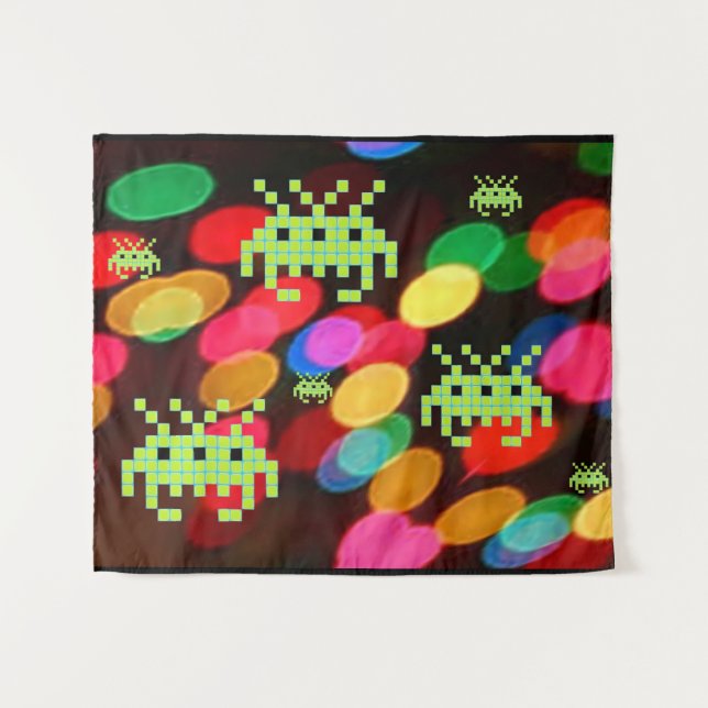 Tenture Une invasion secrète des Pixelverse (Devant (Horizontal))