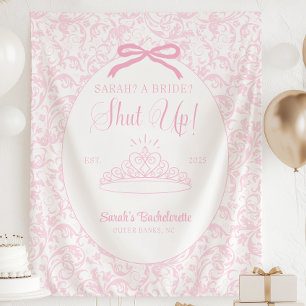 Tenture Une mariée ? Taisez-vous ! Bannière de soirée d'en