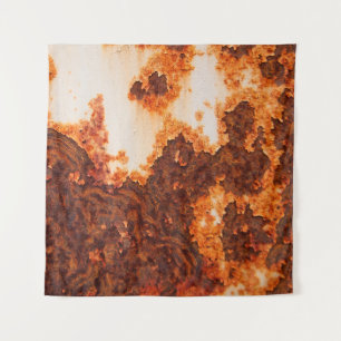 Tenture Une vieille corrosion tache la surface rouillée