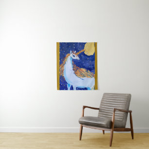 Tenture Unicorne "L'art des enfants"