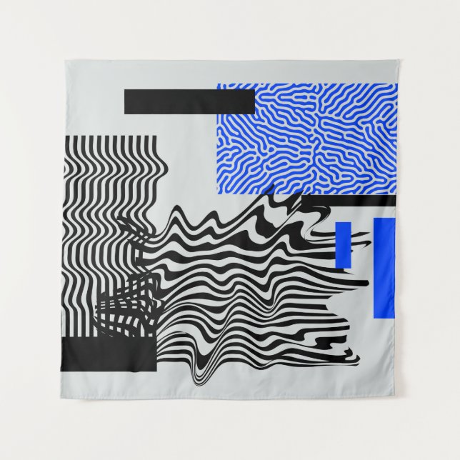 Tenture Universal Modern Geometric Shapes Set. Chaotic Gli (Devant)