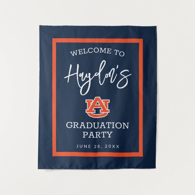 Tenture Université d'Auburn | Fête de fin d'études (Devant)