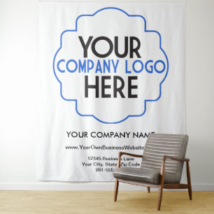 Tenture Utilisez votre propre logo d'entreprise pour un sa