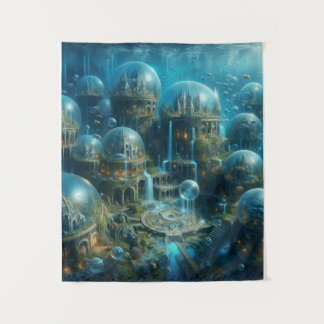 Tenture "Utopie aquatique : paysage sous-marin enchanté" D
