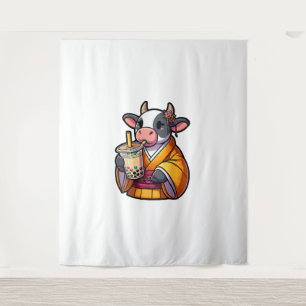 Tenture Vache Bubble Thé Japonais Kimono