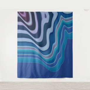 Tenture Vague bleue