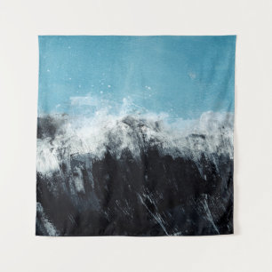 Tenture vague de mer. Illustration peinte à la main