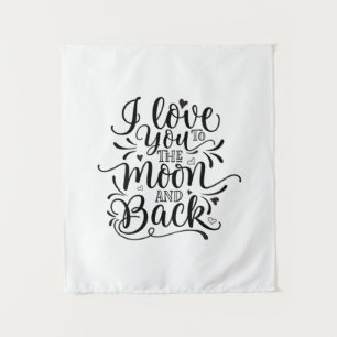 Tenture Valentine Art Je T'Aime À La Lune