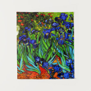 Tenture Van Gogh - Irises, beau art bleu d'Indigo