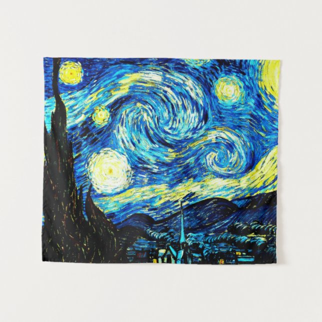 Tenture Van Gogh - Nuit étoilée, (Devant (Horizontal))