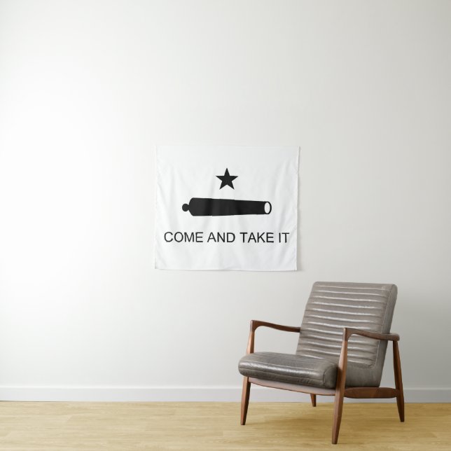 Tenture Venez le prendre - États-Unis Texas Flag (En situation (horizontale))