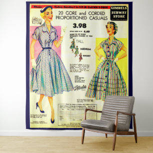 Tenture Vente de vêtements au magasin Gimbels 1953