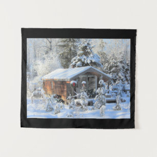 Tenture Vers le haut du cottage du nord d'hiver