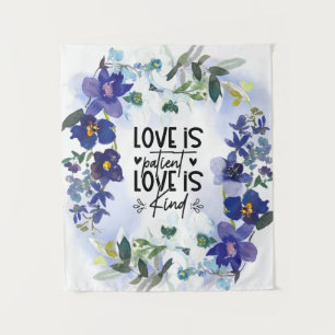 Tenture Verset biblique 1 Corinthiens 13:4 L'amour est Pat