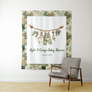 Tenture Vêtements de chasse Camouflage Garçon Baby Shower