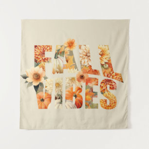 Tenture Vibes d'automne Fleurs sauvages aquarelle feuilles