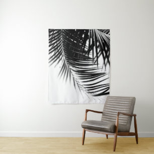 Tenture Vibes noires et blanches de palmiers Feuilles #1 #