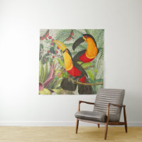 Vibrant Tropical Toucan Birds Art Exotic Jungle