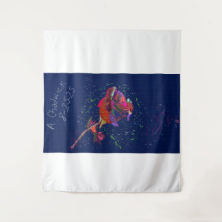 Tenture Vibrantly Colored Floral Tapestry