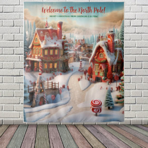 Tenture Village du Pôle Nord et atelier de Santas