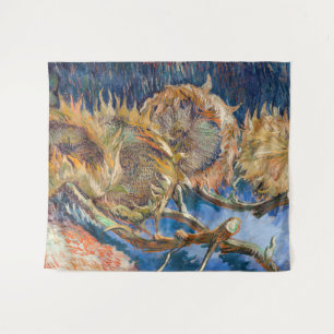 Tenture Vincent van Gogh - Fleurs de soleil coupées en qua