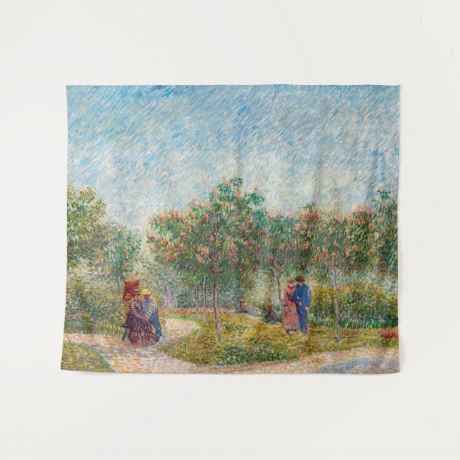 Tenture Vincent van Gogh - Jardin à Montmarte avec les ama (Devant (Horizontal))