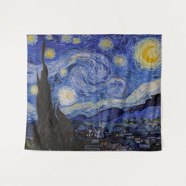 Tenture Vincent Van Gogh - La nuit étoilée (Devant (Horizontal))