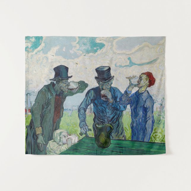 Tenture Vincent van Gogh - Les buveurs, après Daumier (Devant (Horizontal))
