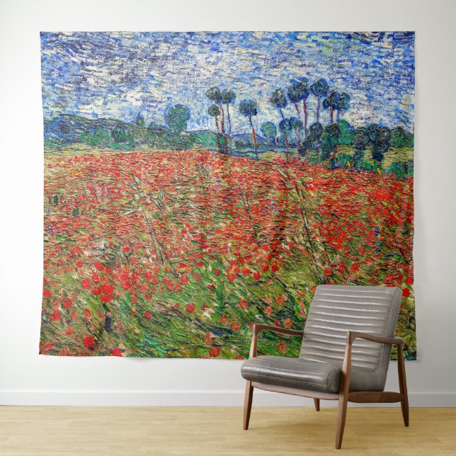 Tenture Vincent van Gogh - Poppy Field (En situation (horizontale))