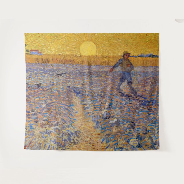 Tenture Vincent van Gogh - Sower avec réglage Sun (Devant (Horizontal))