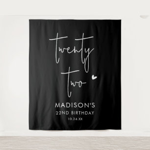 Tenture Vingt-deux minimalistes 22e fête d'anniversaire